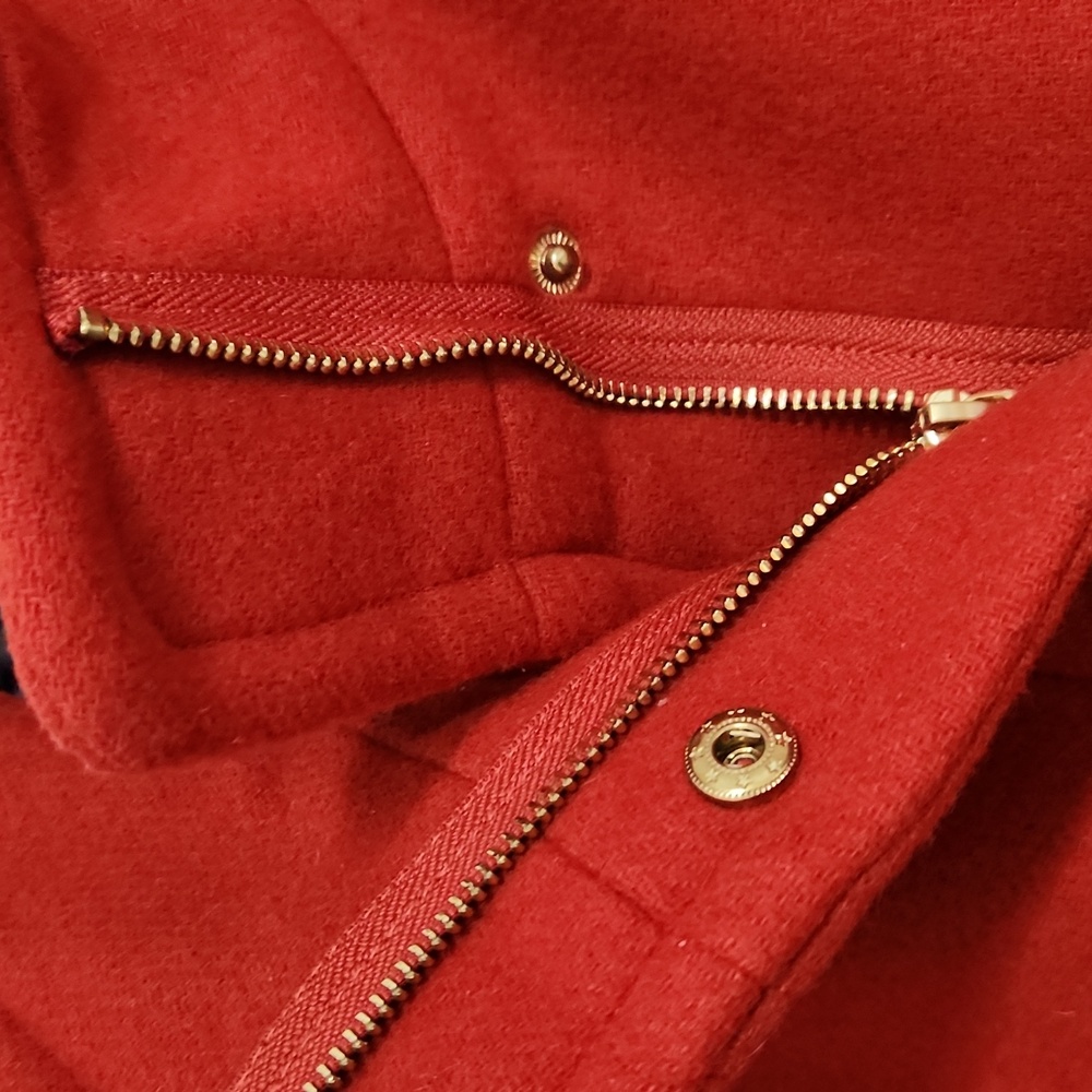 Ellen Tracy Vibrant Red Wool Coat - Picture 15 of 15